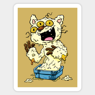 Stinky Little Litter Tray Monster Sticker